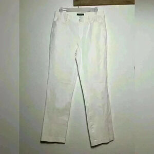 Lauren Ralph Lauren womens white straight leg pants size 8